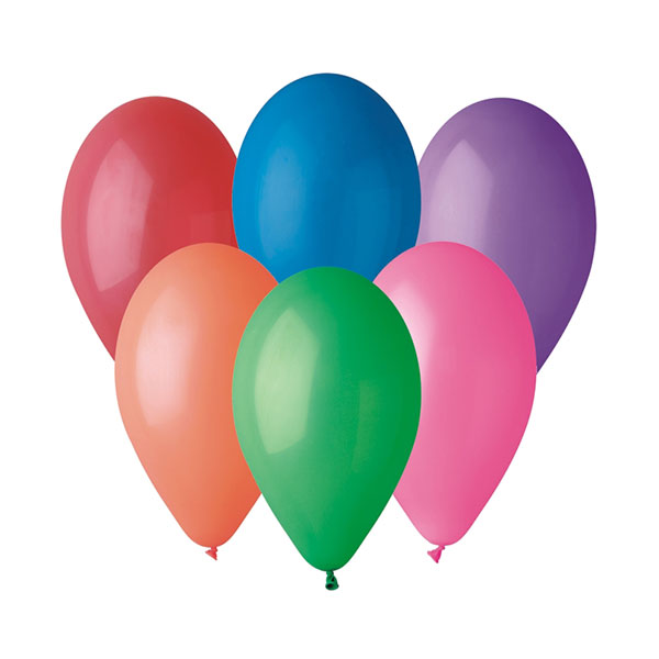 Balony Różnokolorowe – 8" (20 cm) – 100 szt. Gemar – Włoskie Balony