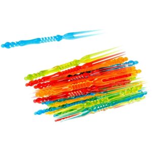 Plastikowe pikery / kolorowe widelczyki koktajlowe – 25 szt.