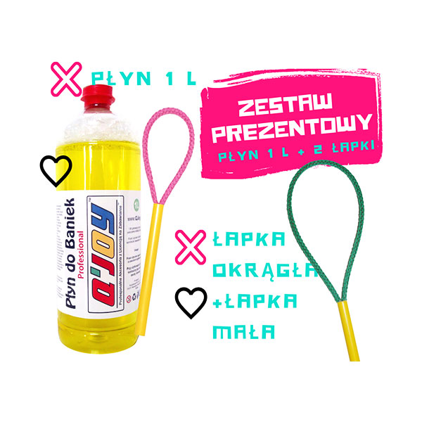 Zestaw Prezentowy Bańki Mydlane 1L + Łapki Mała i Standard