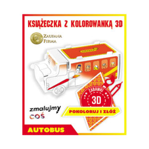 Kolorowanka 3D Autobus - Złóż, Pomaluj i Baw się! + Plansza + Bajka Dydaktyczna