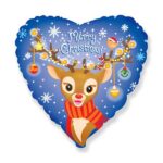 Balon Foliowy „Renifer” – 45 cm | Świąteczny, na Hel lub Powietrze