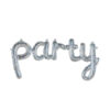 Balon Foliowy Napis PARTY – Srebrny Holograficzny – 113 cm
