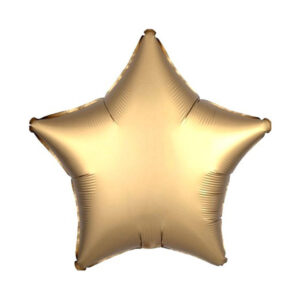 Złoty Matowy Balon Foliowy w Kształcie Gwiazdy – Dekoracja na Święta, Sylwestra i Karnawał