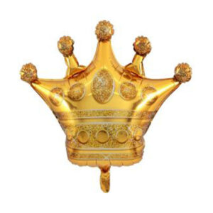 Złoty Balon Foliowy Korona – Dekoracja na Trzech Króli