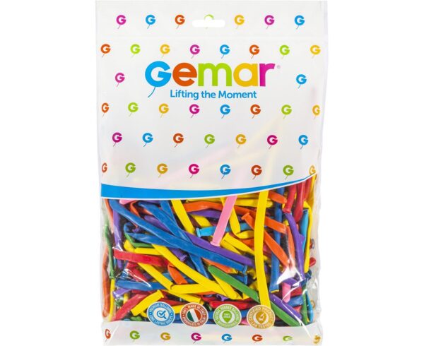 Balony do Modelowania GEMAR 260 – Mix Kolorów, 100 szt. | Profesjonalne, Lateksowe