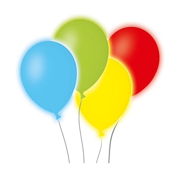 Balony LED Kolorowe 4 szt. - Świecące Balony na Sylwestra