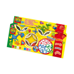 Zestaw Ciastoplastolin z Foremkami SES – 8 Opakowań + 12 Foremek do Zabawy (Masa Plastyczna)