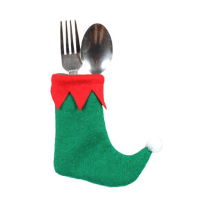 Etui na Sztućce „Bucik Elfa” – 6 sztuk, Dekoracja Świątecznego Stołu