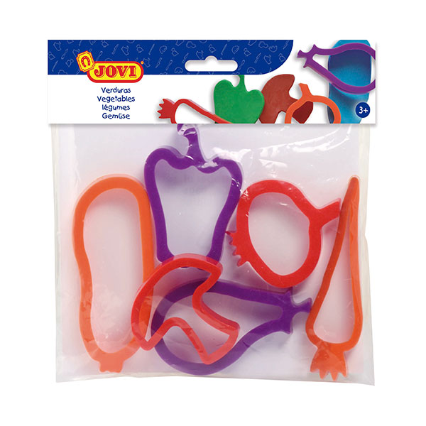 Foremki JOVI do Mas Plastycznych – Warzywa (6 szt.) | Kreatywna Zabawa z Ciastoliną i Plasteliną