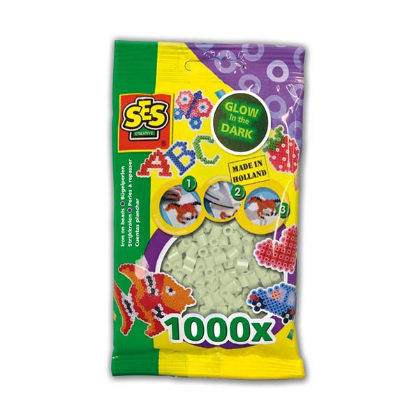 Koraliki do Prasowania Świecące w Ciemności – 1000 sztuk BEEDZ – Kreatywne Prasowanki dla Dzieci