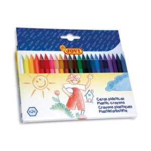 Kredki Plastikowe JOVI – 24 Kolory - Wytrzymałe i Kolorowe Kredki dla Dzieci