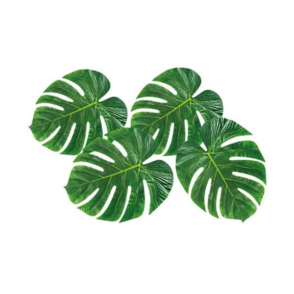 Liście Palmowe Dekoracyjne – 4 szt. – Dekoracja Stołu i Bufetu na Hawajskie Party