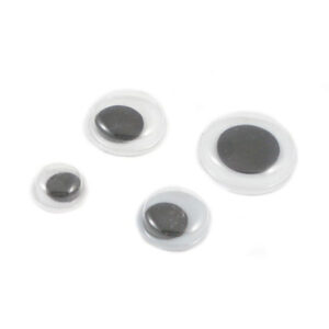 Oczy do Naklejania z Klejem – Ruchome Źrenice, 8 sztuk