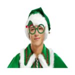 Okulary „Elf” – Zielone, Rozmiar uniwersalny | Świąteczny Gadżet na Mikołajki