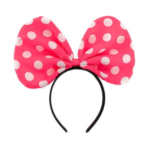 Świecąca Opaska Kokarda LED - Duża w Grochy