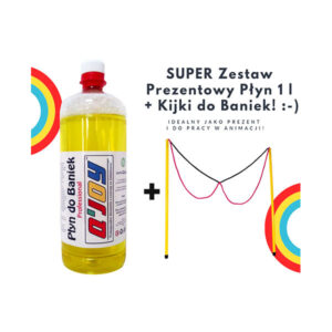 Bańki Mydlane – Zestaw 1 l + Kijki „2 Oczka” (50 cm)