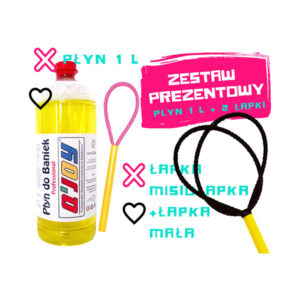 Bańki Mydlane – Płyn 1 l + Łapka „Mała” + Łapka „Misiołapka” — Zestaw