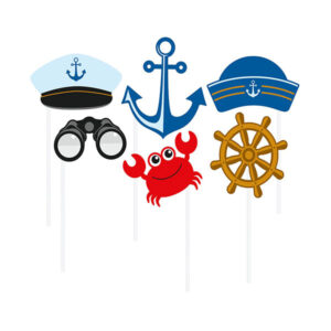 Rekwizyty do Zdjęć „Ahoj” – Zestaw 6 Morskich Gadżetów do Fotobudki