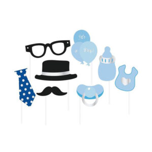 Rekwizyty do zdjęć „Boys Party” – 8 elementów – Sylwestrowa Fotobudka