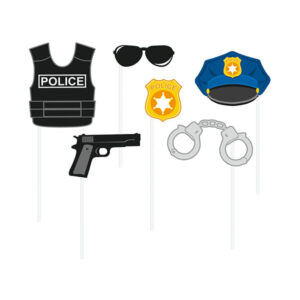 Rekwizyty do Zdjęć „Policja” – Zestaw 6 Gadżetów do Fotobudki