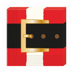 Serwetki Papierowe „Uroczy Mikołaj” – Dekoracja Stołu na Boże Narodzenie (20 szt., 33×33 cm)