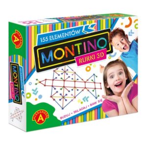Rurki/Słomki Konstrukcyjne Montino – Zestaw 155 el. | 3 długości rurek + łączniki | Konstrukcje 3D