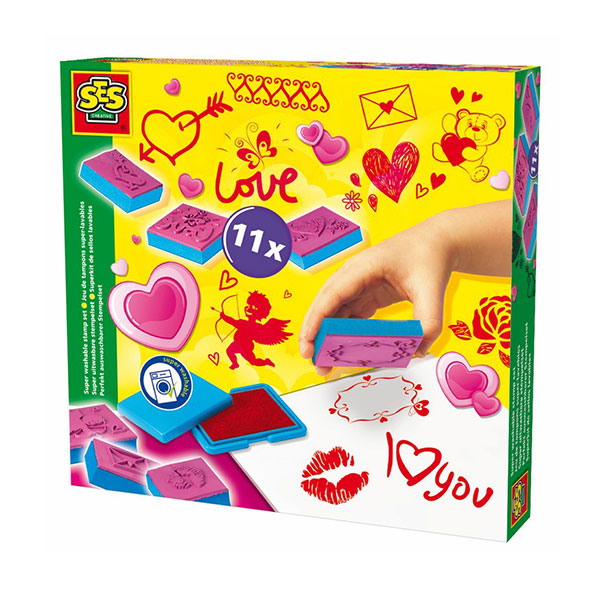 Pieczątki LOVE – Duży Zestaw Kreatywny dla Dzieci – Idealny do Pisania Listów i Walentynek