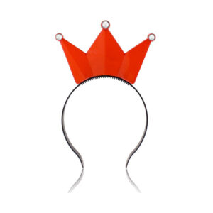 Czerwona Korona LED - Świecąca Opaska