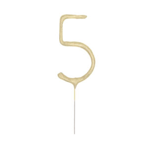 Zimne Ognie Cyfra „5” – Złota, 17 cm