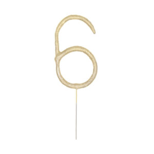 Zimne Ognie Cyfra „6” – Złota, 17 cm