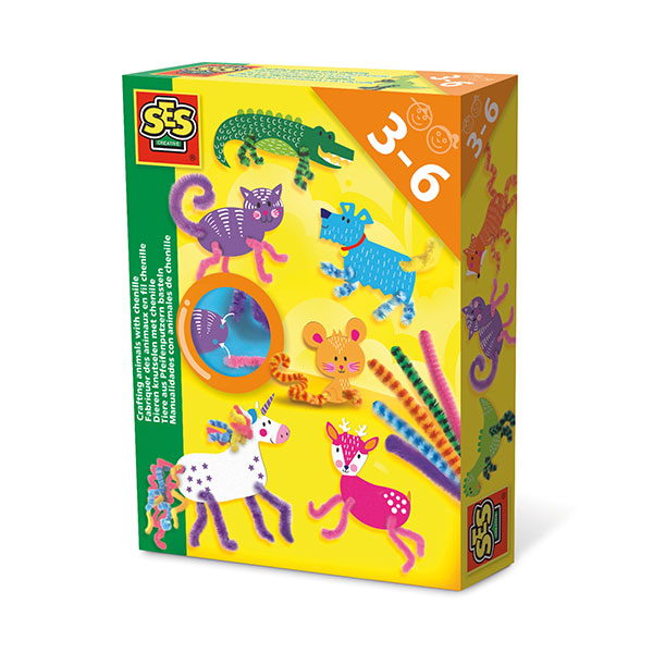Zestaw Kreatywny – Twórz Kolorowe Zwierzątka z Drucików Kreatywnych (SES Creative)